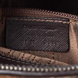 Pre Owned حقيبة يد سالفاتوري فيراغامو برينانا كبيرة جلد وردية فاتحة