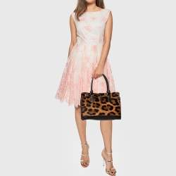 Pre Owned حقيبة يد سالفاتوري فيراغامو برينانا كبيرة جلد وردية فاتحة