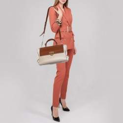 مملوكة مسبقًا حقيبة سالفاتوري فيراغامو صوفيا جلد ثلاثي اللون كبيرة بيد علوية