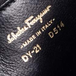 مملوكة مسبقًا حقيبة سالفاتوري فيراغامو غانسيو جلد أسود قفل يد علوية