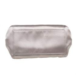 Pre Owned Salvatore Ferragamo Grey Satin Mini Sofia Crossbody Bag