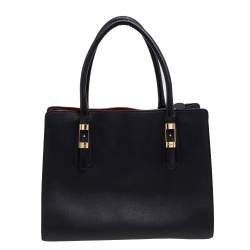 Pre Owned حقيبة يد توتس سالفاتوري فيراغامو جلد أسود