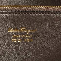 مملوكة مسبقًا Salvatore Ferragamo Multicolor Stripe Leather and Python Trim Aileen Top Handle Bag