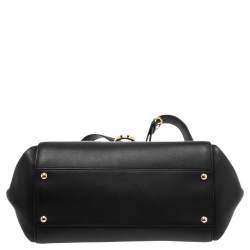 مملوكة مسبقًا Salvatore Ferragamo Dark Blue Leather Medium Sofia Top Handle Bag