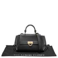 مملوكة مسبقًا Salvatore Ferragamo Dark Blue Leather Medium Sofia Top Handle Bag