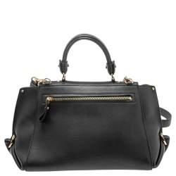 مملوكة مسبقًا Salvatore Ferragamo Dark Blue Leather Medium Sofia Top Handle Bag