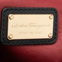 مملوكة مسبقًا Salvatore Ferragamo Dark Blue Leather Medium Sofia Top Handle Bag