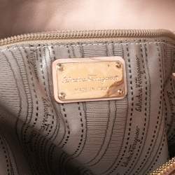 Pre Owned Salvatore Ferragamo Pink Leather and Patent Leather Betulla Tote