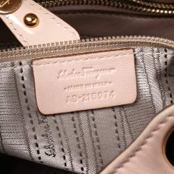 Pre Owned Salvatore Ferragamo Pink Leather and Patent Leather Betulla Tote