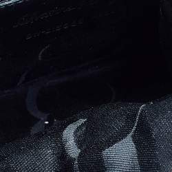 Pre Owned حقيبة سالفاتوري فيراغامو ساتان بني داكن مزخرف كريستال بفيونكة ويد علوية