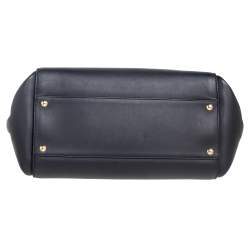 Pre Owned Salvatore Ferragamo Black Leather Large Sofia Top Handle Bag