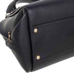 Pre Owned Salvatore Ferragamo Black Leather Large Sofia Top Handle Bag