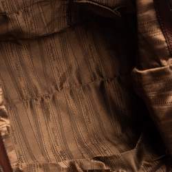 Pre Owned Salvatore Ferragamo Brown Leather Gancini Satchel