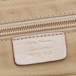 Pre Owned Salvatore Ferragamo Multicolor Printed Nylon and Leather Flap Shoulder Bag