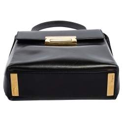 مملوكة مسبقًا حقيبة سالفاتوري فيراغامو جلد أسود بيد علوية