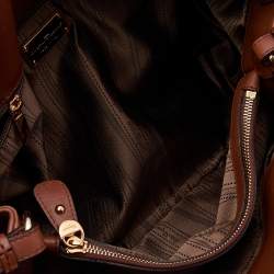 Pre Owned Salvatore Ferragamo Brown Leather Gancini Tote