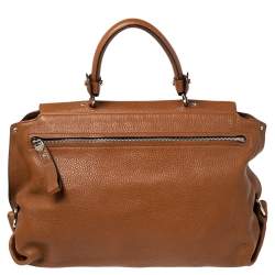 Pre Owned حقيبة سالفاتوري فيراغامو صوفيا جلد بني كبيرة بيد علوية