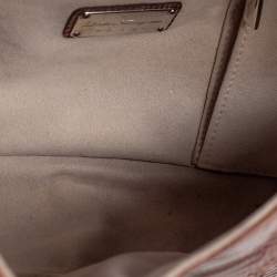 مملوكة مسبقًا حقيبة بيد علوية سالفاتوري فيراغامو غانسيني جلد سحلية بني بقلاب