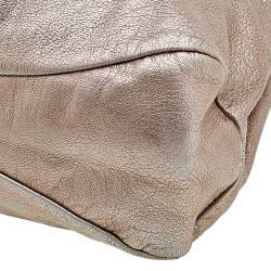 Salvatore Ferragamo Metallic Bronze Leather Miss Vara Bow Tote