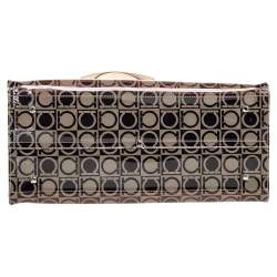 مملوكة مسبقًا Salvatore Ferragamo Beige/Brown Logo Print PVC Tote