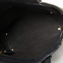 Pre Owned حقيبة يد سالفاتوري فيراغامو أريانا جلد سوداء بسحاب