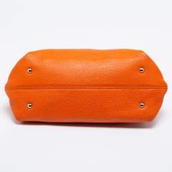 Pre Owned حقيبة سالفاتورى فيراغامو صوفيا  جلد برتقالية بيد علوية 