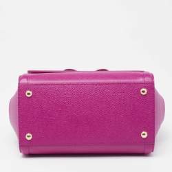 Pre Owned Salvatore Ferragamo Pink Leather Carrie Top Handle Bag