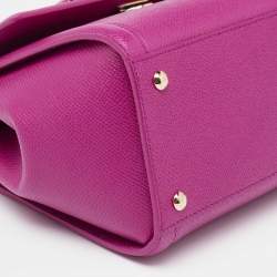 Pre Owned Salvatore Ferragamo Pink Leather Carrie Top Handle Bag