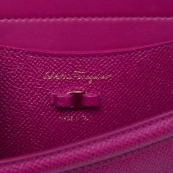 Pre Owned Salvatore Ferragamo Pink Leather Carrie Top Handle Bag