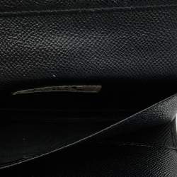 Pre Owned حقيبة كتف سالفاتوري فيراغامو جلد أسود لامع مزينة فيونكة فارا بسلسلة