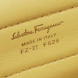 مملوكة مسبقًا حقيبة سالفاتوري فيراغامو صوفيا جلد بيج بيد علوية صغيرة