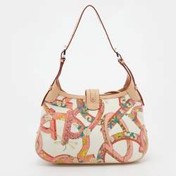 Pre Owned حقيبة هوبو سالفاتوري فيراغامو جلد وقماش متعدد الألوان منقوش 