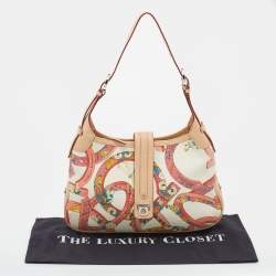 Pre Owned حقيبة هوبو سالفاتوري فيراغامو جلد وقماش متعدد الألوان منقوش 