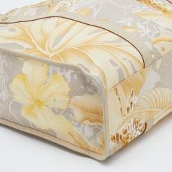 Pre Owned Salvatore Ferragamo Multicolor Jungle Print Canvas and Leather Tote