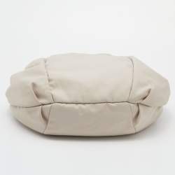 Pre Owned حقيبة هوبو سالفاتوري فيراغامو جلد لامع ونايلون بيج