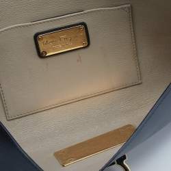 Pre Owned Salvatore Ferragamo Black Leather Afef Lock Story Wristlet Clutch