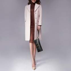 Pre Owned Salvatore Ferragamo Black Leather Afef Lock Story Wristlet Clutch