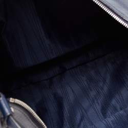 Pre Owned Salvatore Ferragamo Navy Blue Leather Fanisa Hobo