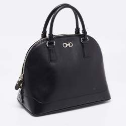 Pre Owned حقيبة سالفاتوري فيراغامو باتيك غانسينو جلد أسود