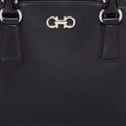 Pre Owned حقيبة سالفاتوري فيراغامو باتيك غانسينو جلد أسود