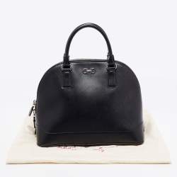 Pre Owned حقيبة سالفاتوري فيراغامو باتيك غانسينو جلد أسود