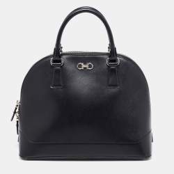 Pre Owned حقيبة سالفاتوري فيراغامو باتيك غانسينو جلد أسود