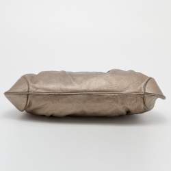 Pre Owned Salvatore Ferragamo Metallic Gold Leather Marisa Shoulder Bag