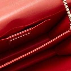 Pre Owned Salvatore Ferragamo Red Leather Thalia Shoulder Bag