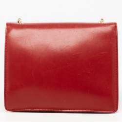 Pre Owned Salvatore Ferragamo Red Leather Thalia Shoulder Bag