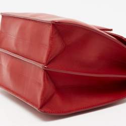 Pre Owned Salvatore Ferragamo Red Leather Thalia Shoulder Bag