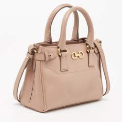 Pre Owned حقيبة يد توتس سالفاتوري فيراغامو بيكي جلد بيج بودريه