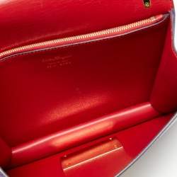 مملوكة مسبقًا Salvatore Ferragamo Purple Leather Gancio Lock Top Handle Bag