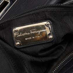 Pre Owned Salvatore Ferragamo Black Leather Marisa Satchel