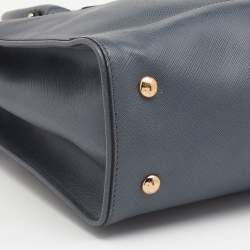 Pre Owned Salvatore Ferragamo Grey Leather Small Briana Tote